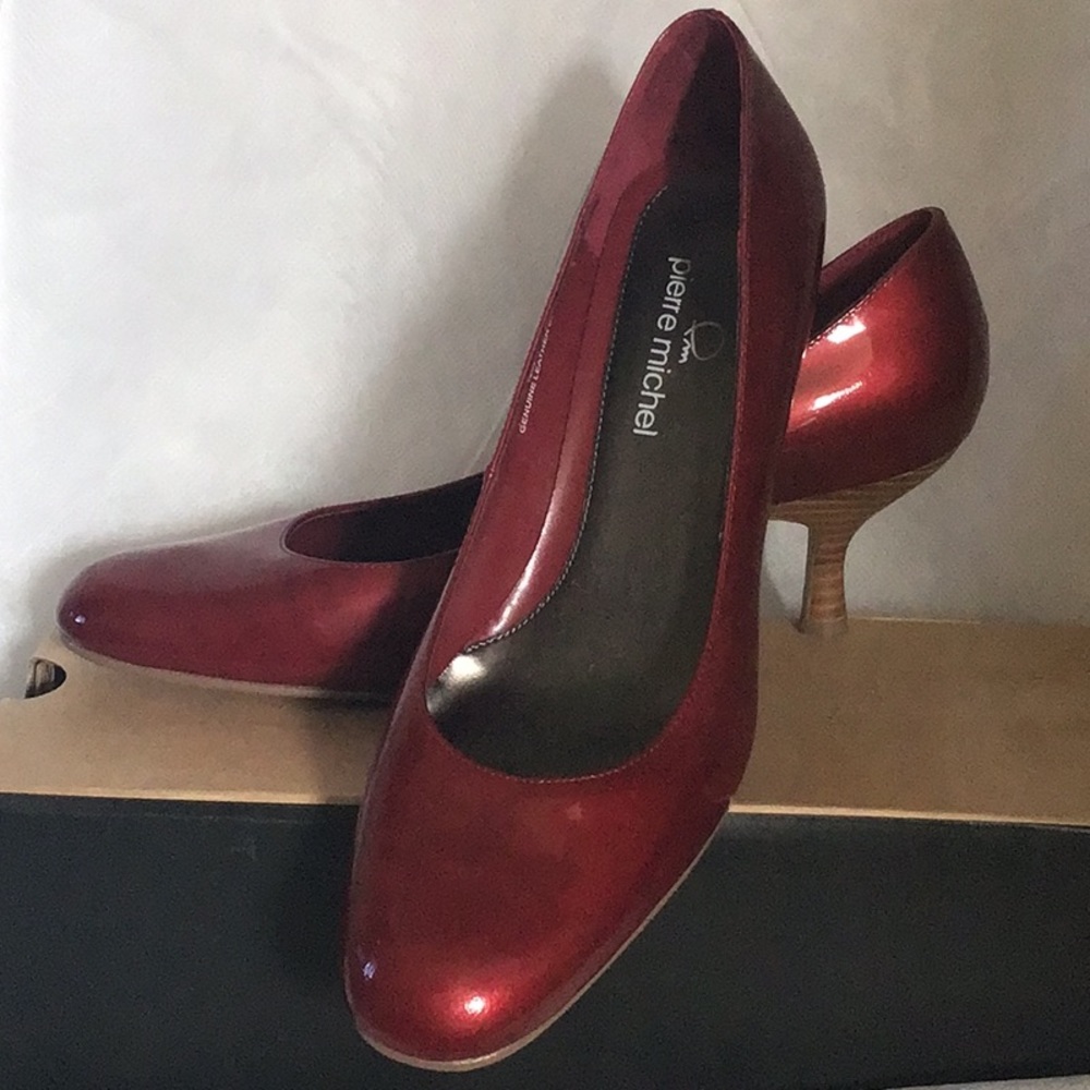 Red Patent leather heels. Size 8.5.